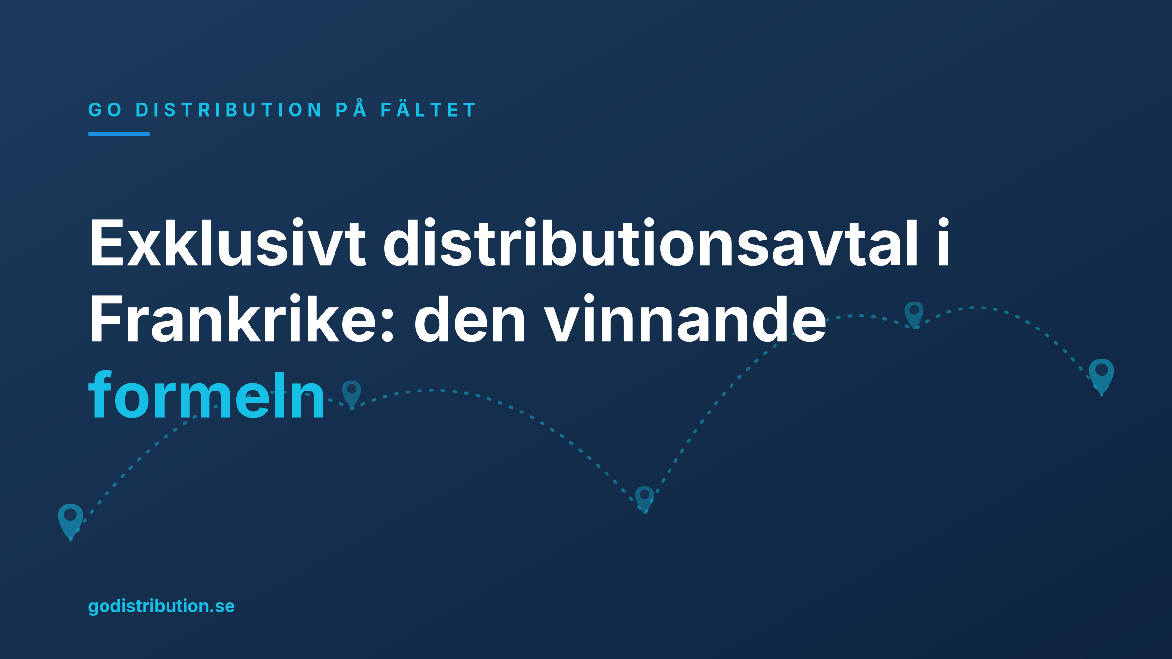 Exklusivt distributionsavtal i Frankrike: den vinnande formeln